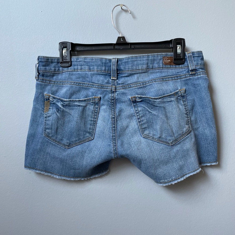 Paige Denim Frayed Hem Light Wash Shirts. Size 28 - Picture 5 of 11